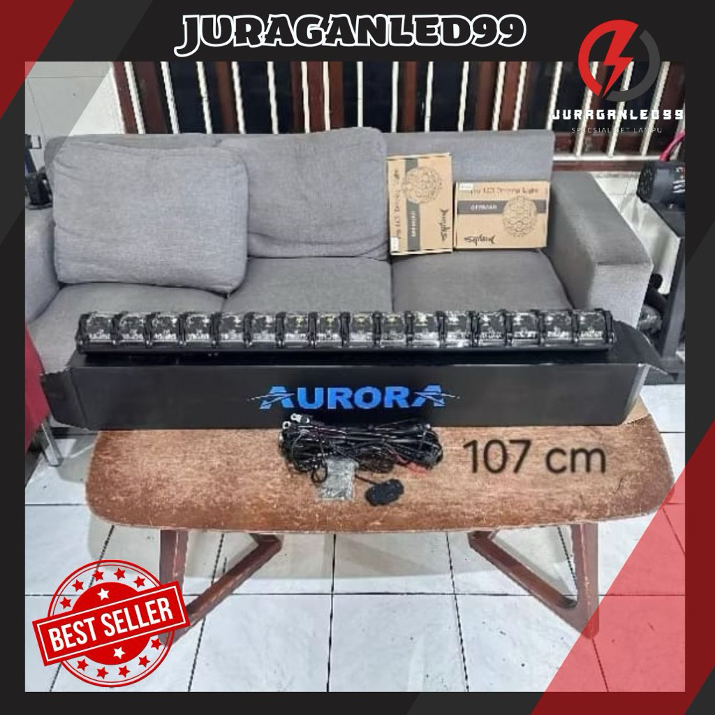 AURORA LED Evolve Light Panjang 107 cm Light Bar High Low Beam DRL 6 warna Lampu Tembak Sorot Braket