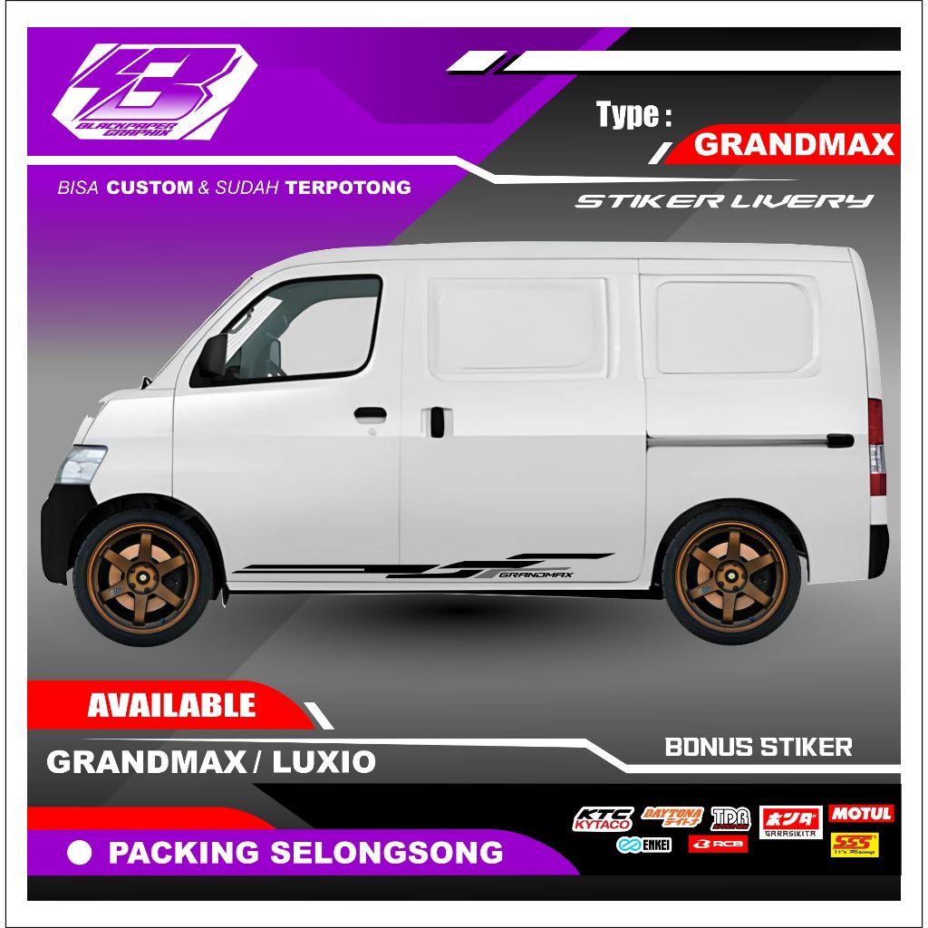 STIKER STRIPING LIST MOBIL GRANDMAX STIKER BODY MOBIL GRANDMAX APV TERBARU TERLARIS GM 05