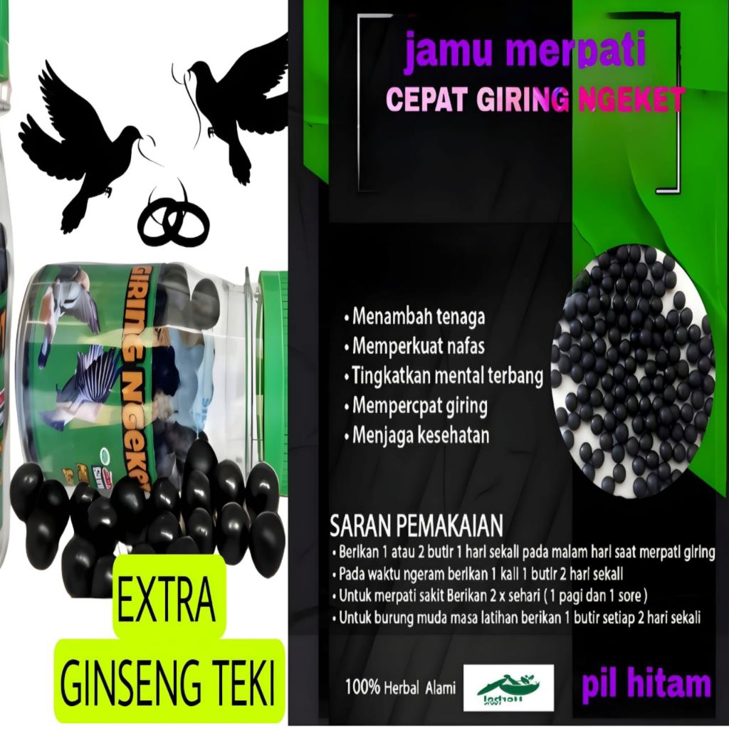 Syafatummy Jamu Herbal Burung Merpati Cepat Giring Pil Herbal Alami Untuk Merpati Bikin Keket Jamu