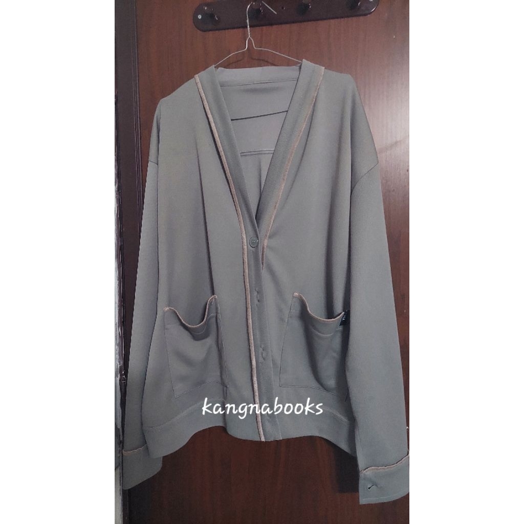 Dizayn - Cure Cardigan Sage kardigan oversized