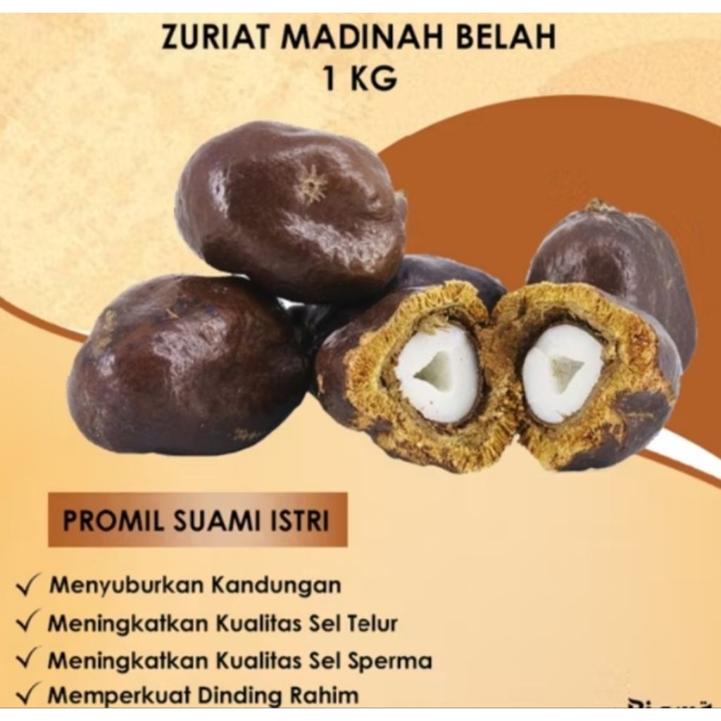 

Zuriyat Madinah Belah 1kg untuk Program hamil