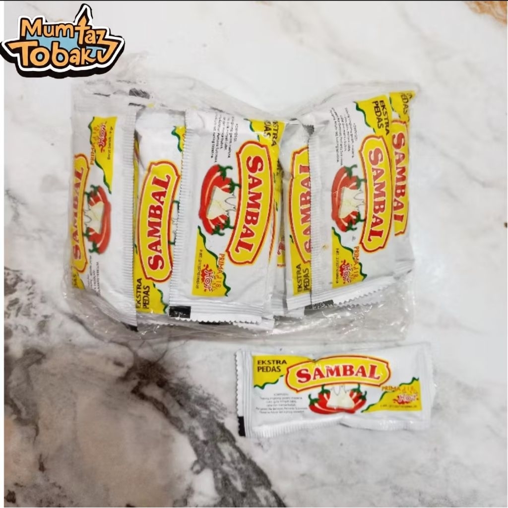 

Saus sambal prima putih extra pedas 1 pack/ 25pcs