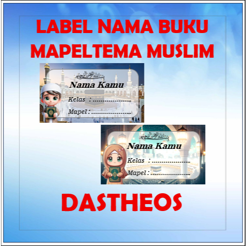 

Label Nama Buku Pelajaran Tema Muslim Custom Foto dan Nama Harga Termurah!!!