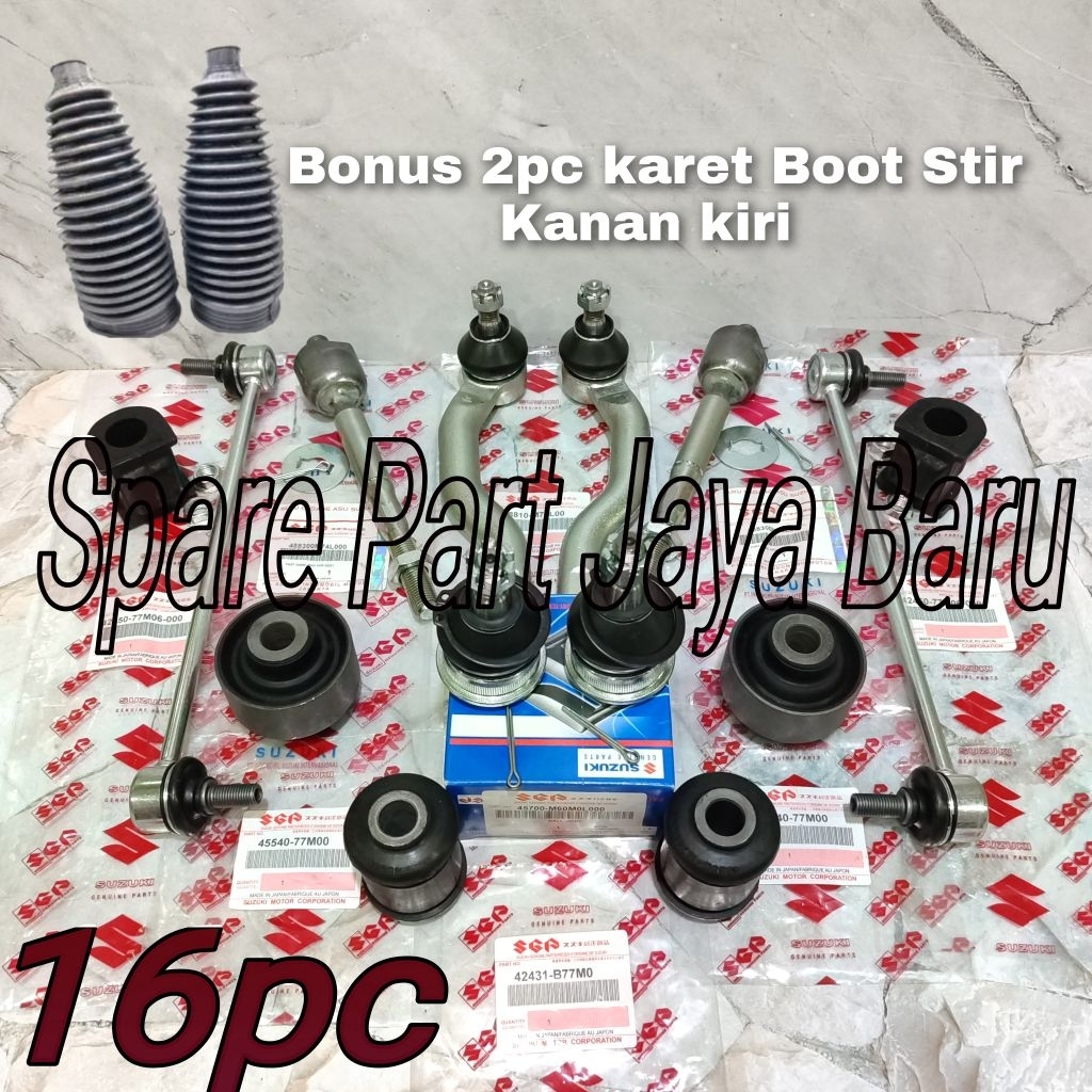 Paketan Kaki Kaki Depan Tie Rod Rack End Link Stabilizer Karet Stabil Bushing Arm Set Ball Joint Boo
