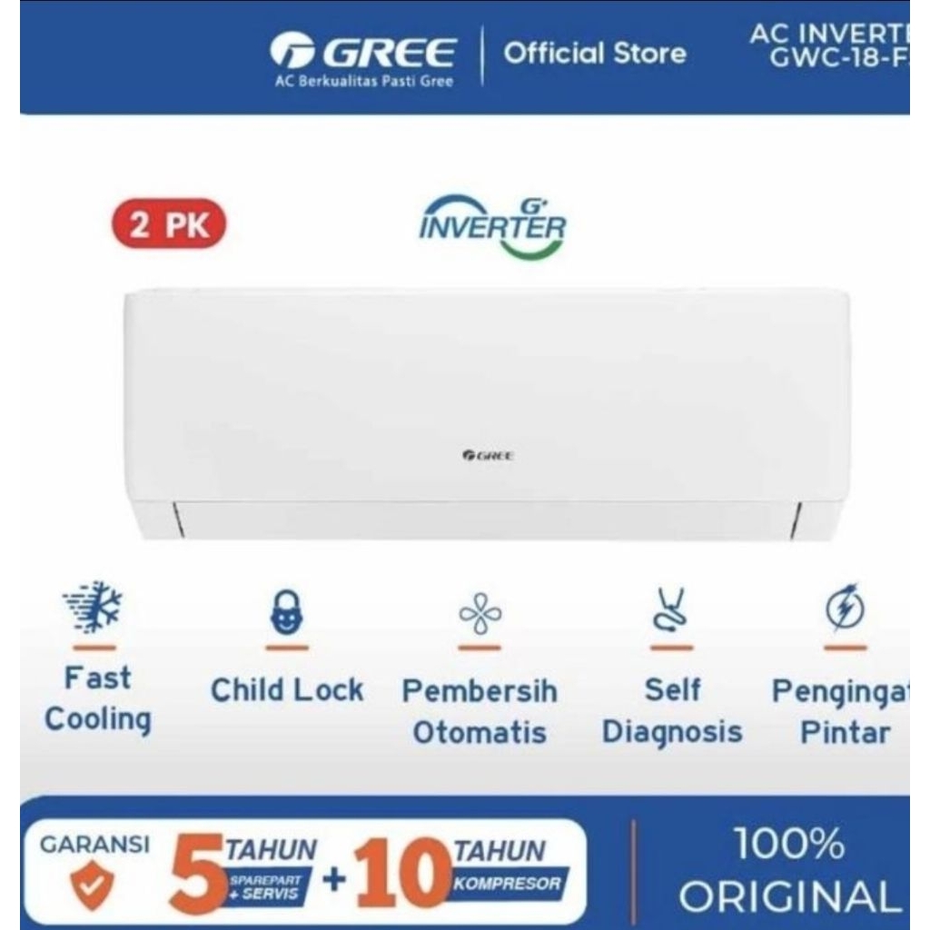 AC GREE 2 PK INVERTER GWC - 18F5S
