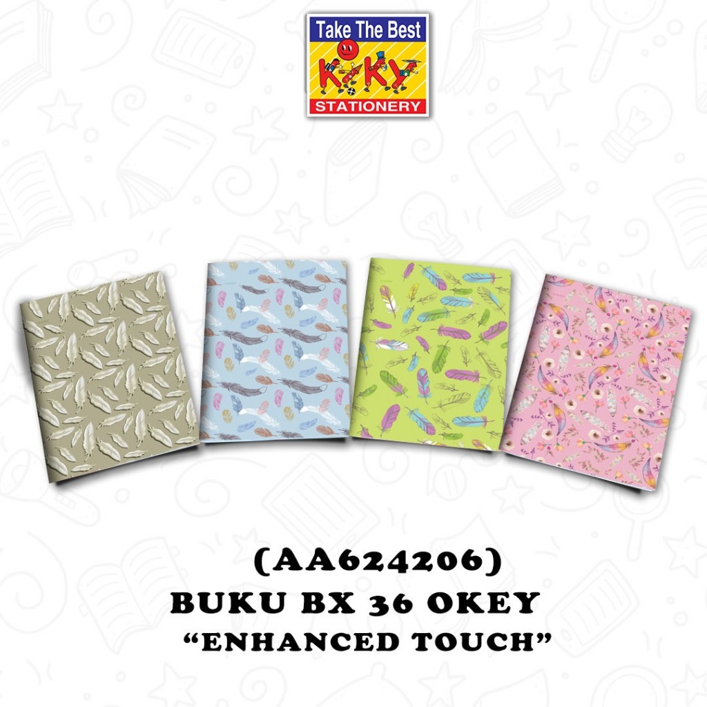 

BUKU MURAH STOK TERBATAS!!! OKEY Buku Tulis BX 36 Lembar (Uk. 17.5 x 25 cm) - 10 Buku Boxy / Motif Random