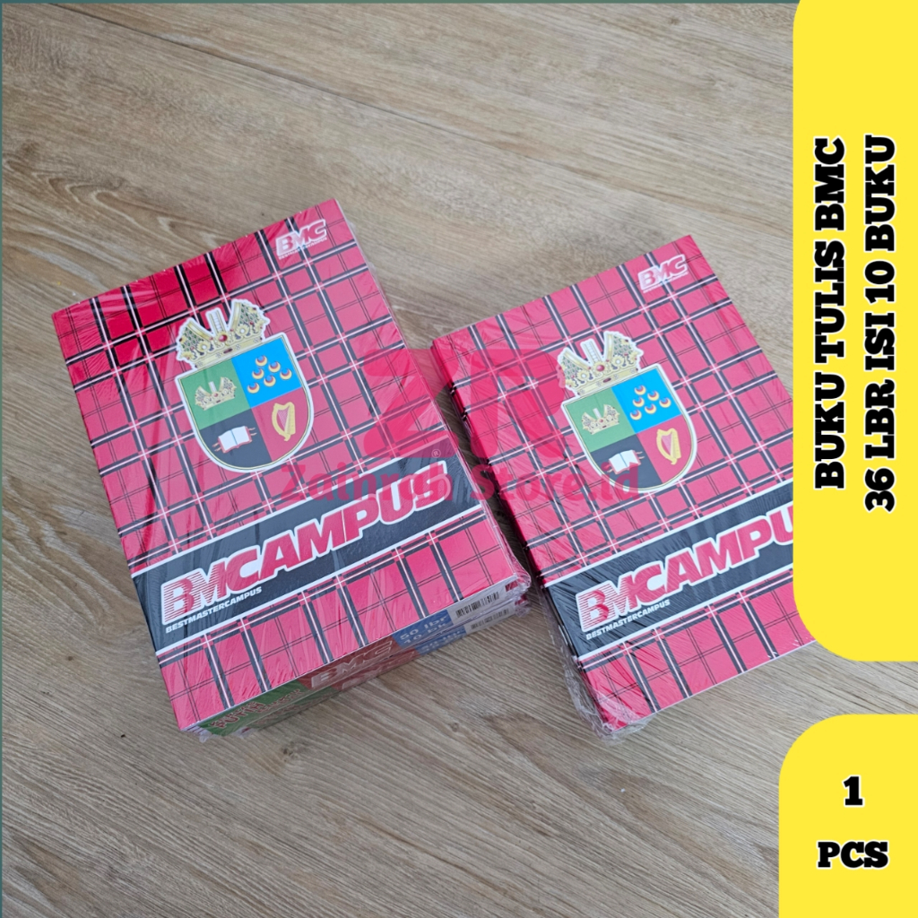 

( 1 PACK ) Buku Tulis Sekolah Panjang BMC 36 Lembar Campus 1 Pack (10 Buku)
