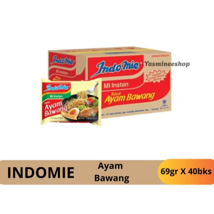 

Indomie Rasa Ayam Bawang 1 Dus – Isi 40 pcs | Mie Instan Kuah Gurih dan Nikmat