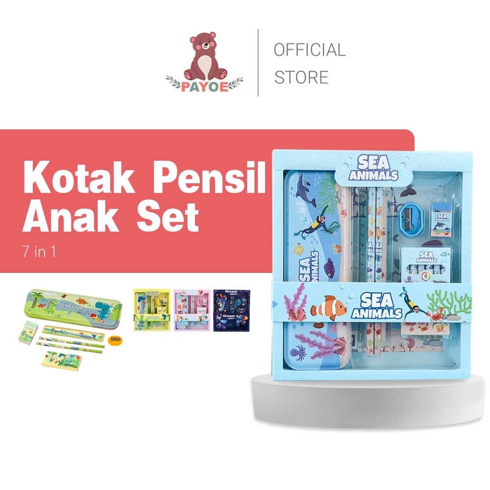 

PAYOE Stationery Set Lengkap Alat Tulis Kotak Pensil Anak Sd Kartun Lucu