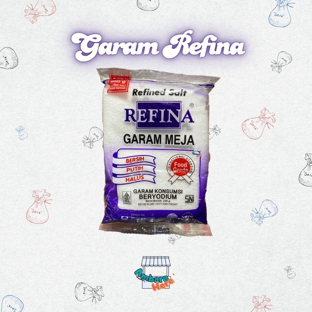 

Garam Refina | Garam Meja | Refined Salt | Garam Konsumsi | 250g