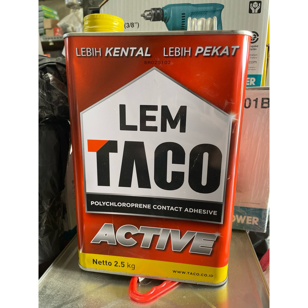 Lem Kuning HPL Triplek TACO Active Merah Galon 2.5 KG