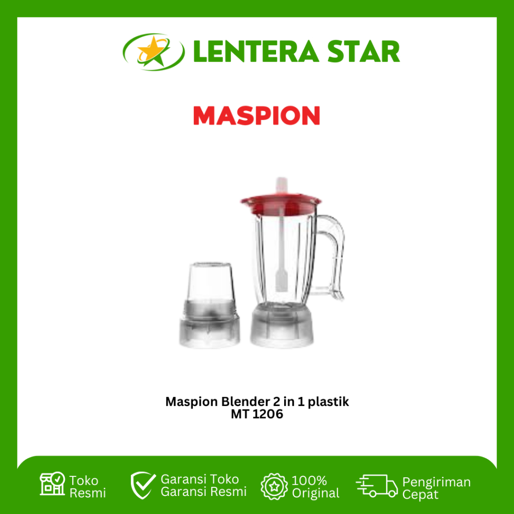 Blender Maspion MT 1206 2 in 1 plastik