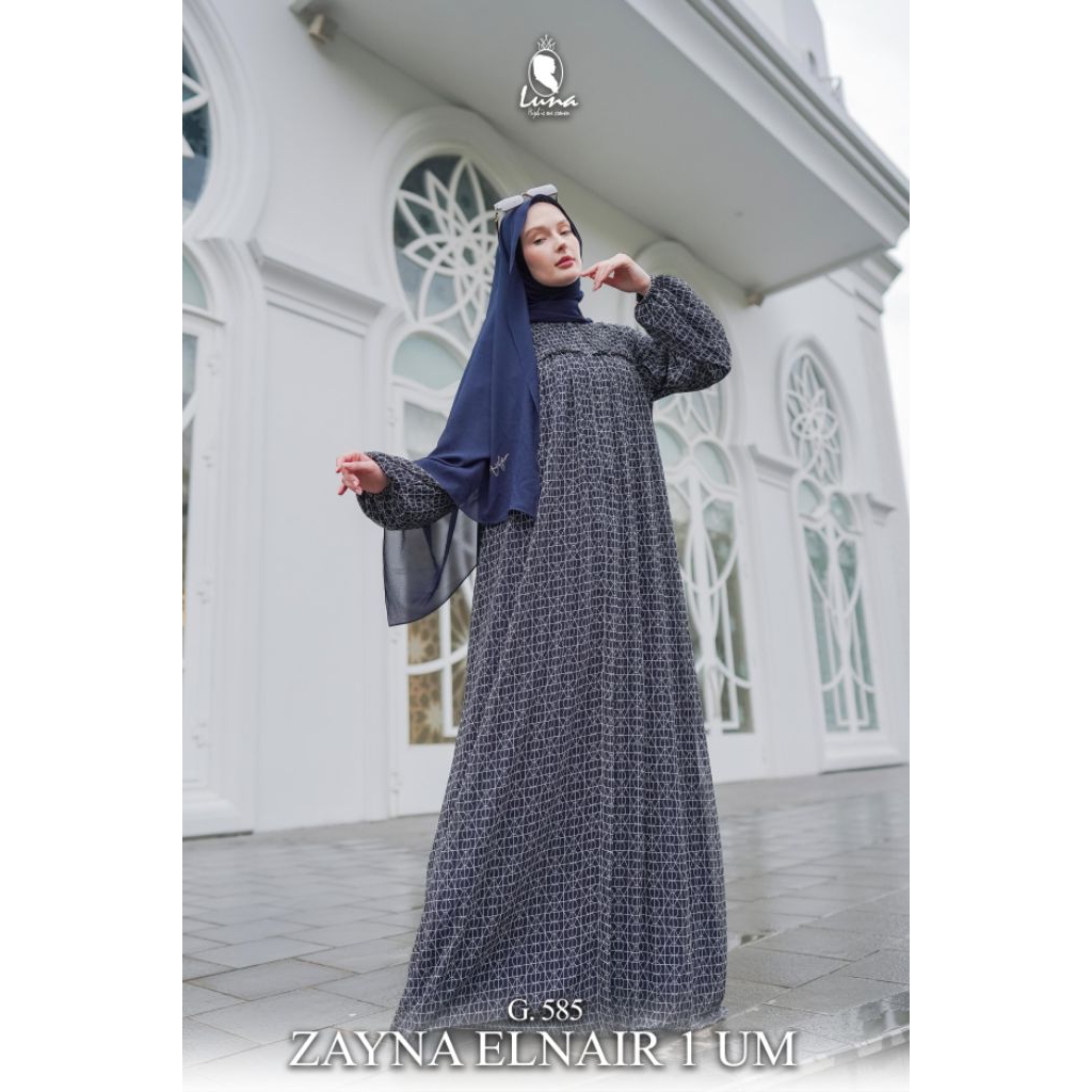 Luna Dress Gamis G.585 ZAYNA ELNAIR UM 1 By Luna hijab indonesia