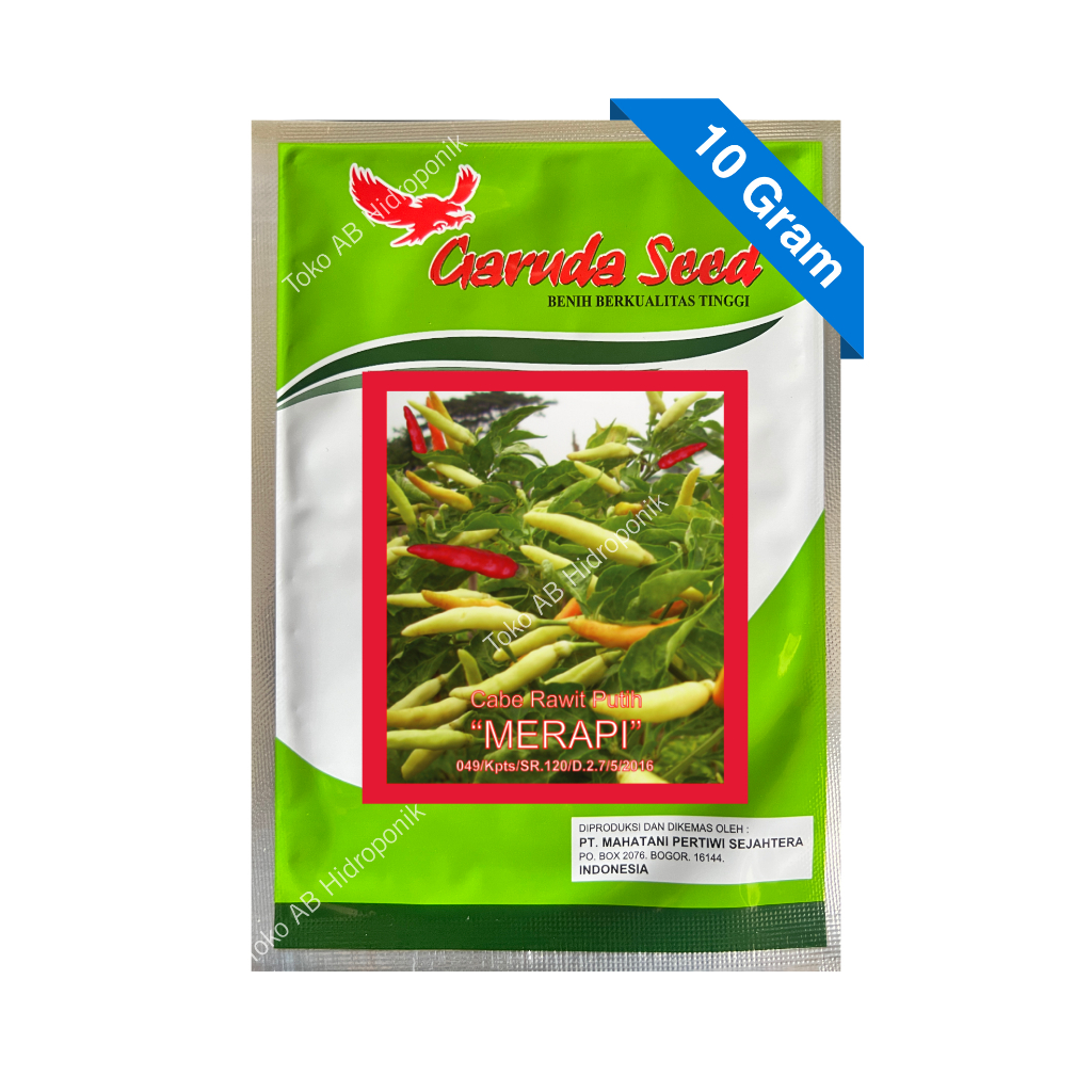 10 Gram - Benih Cabai Rawit Putih Merapi Garuda Seed Cabe Rawit