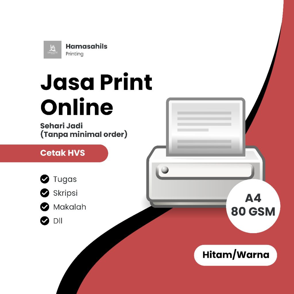 

Jasa Print / Dokumen HVS A4 80 gsm