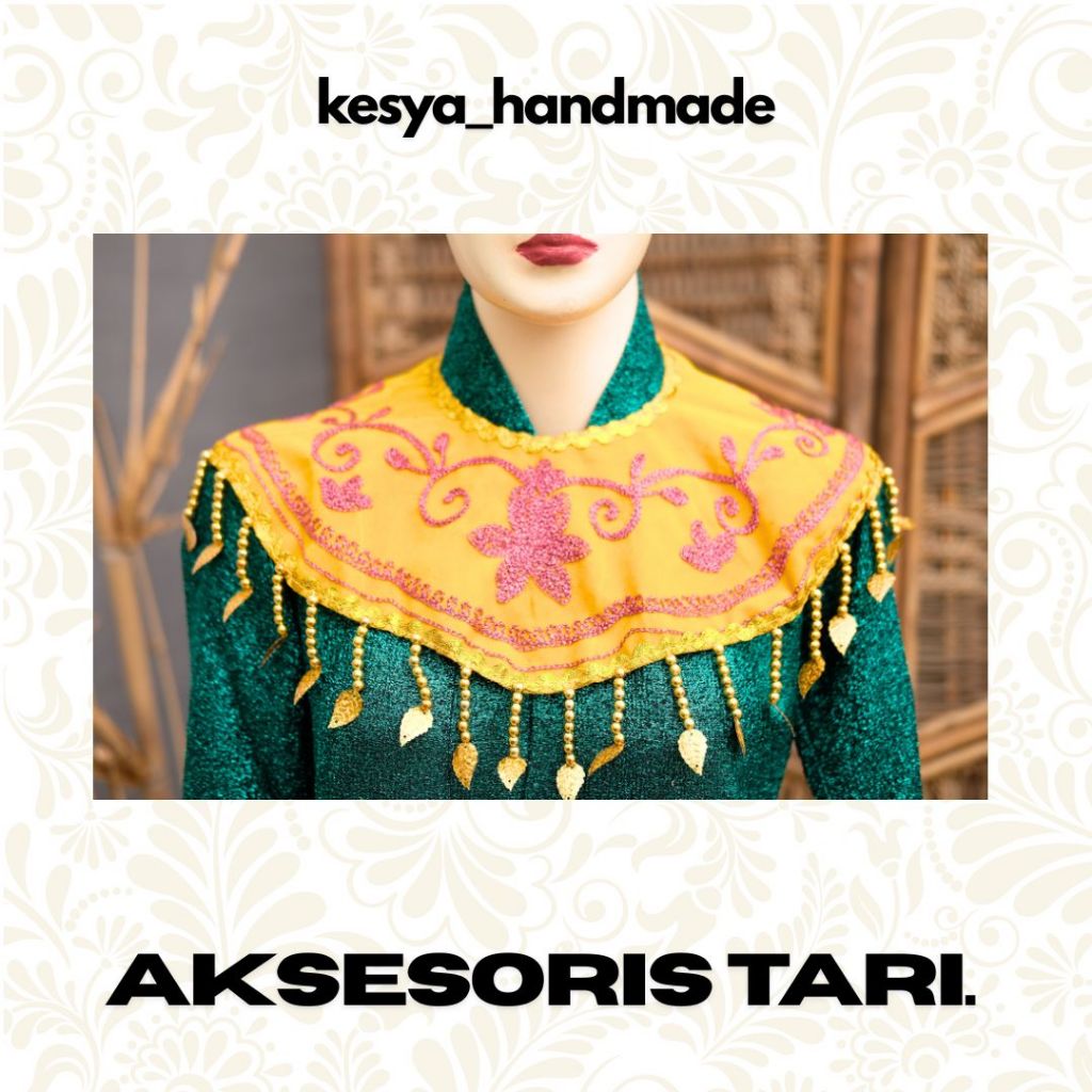 kesya handmade | aksesoris tari kace  tari hiasan penutup dada warna gold