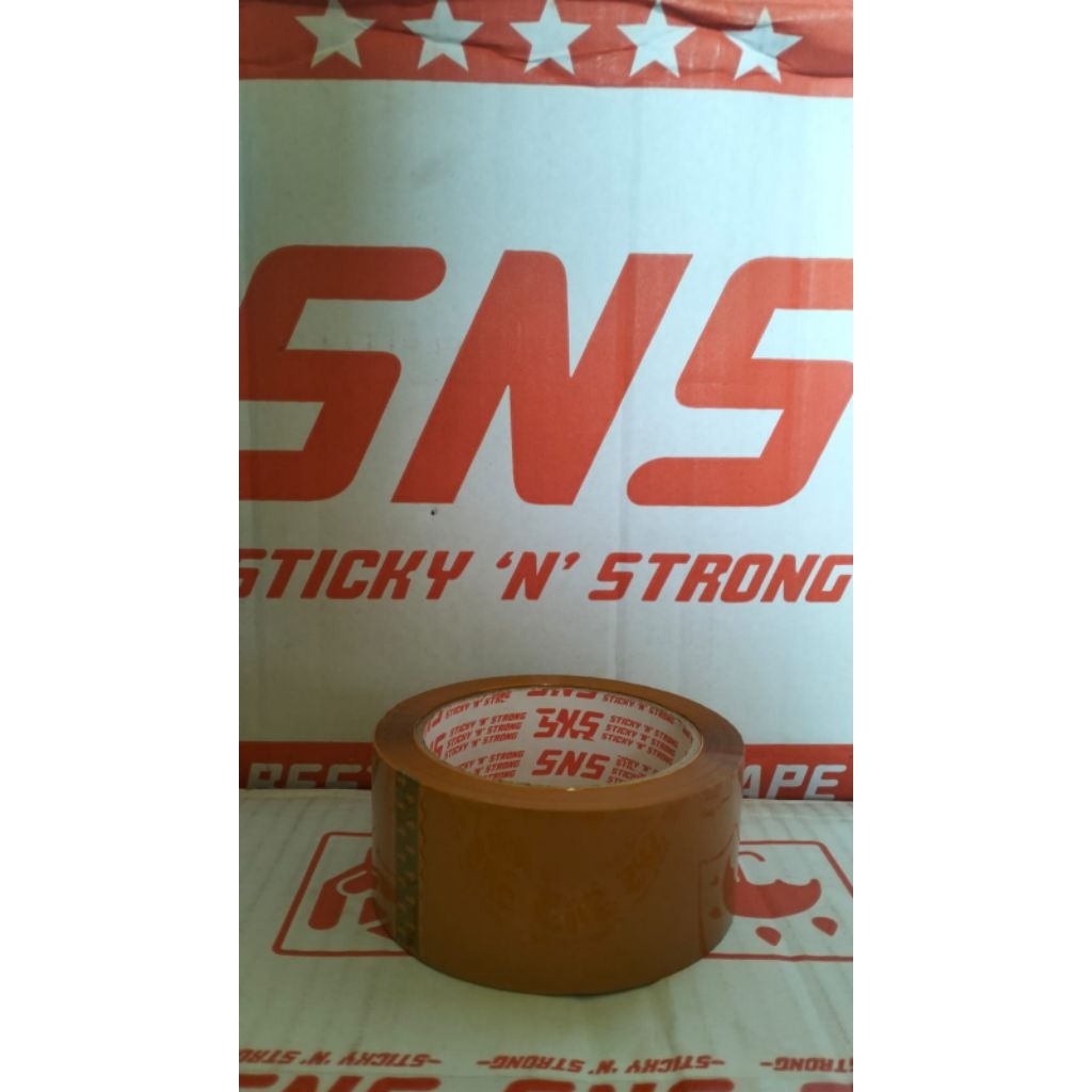 

Lakban coklat/100yard full SNS sticky N strong per pcs(biji)