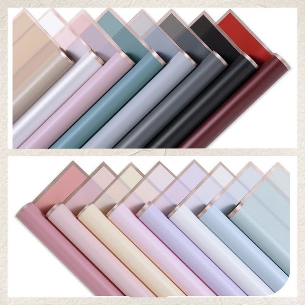 

[5 LEMBAR] FLOWER WRAPPING PAPER VARIAN LIST GOLD LINE EMAS KERTAS BUKET BUNGA CELLOPHANE