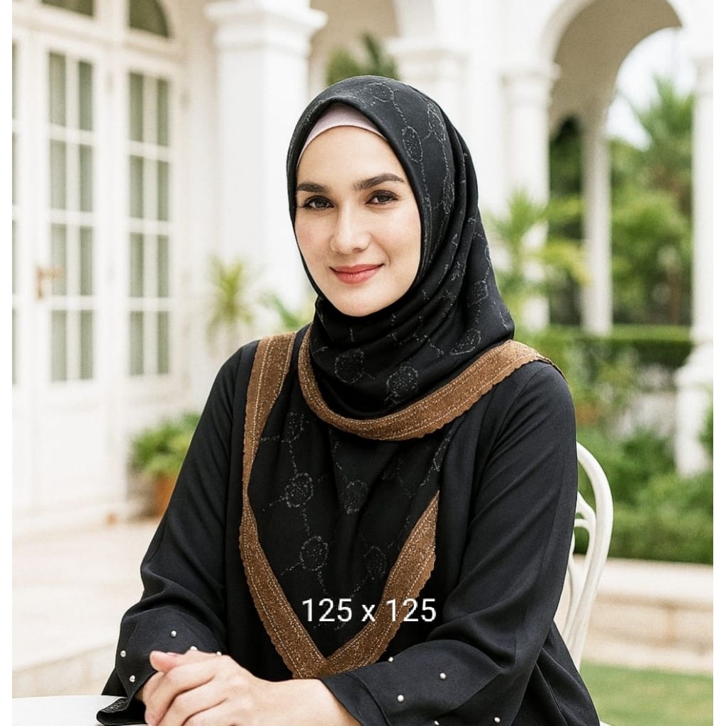 OBRAL TERLARIS SYARI LUNAR HITAM / KERUDUNG SEGI EMPAT / JILBAB SYARI / HIJAB SYARI TERBARU TERMURAH
