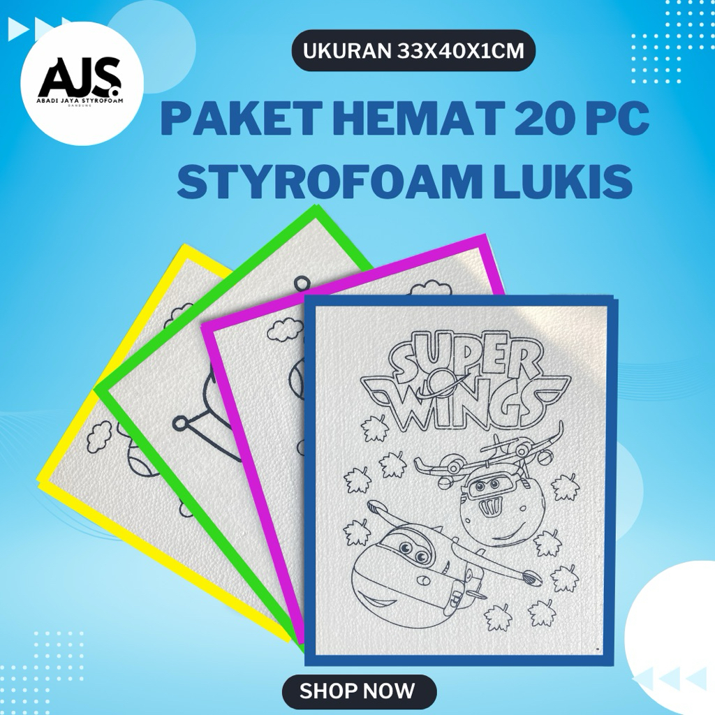 

Paket Hemat Styrofoam Lukis 20 pc | Styrofoam Gambar | Styrofoam Mewarnai 33x40x1