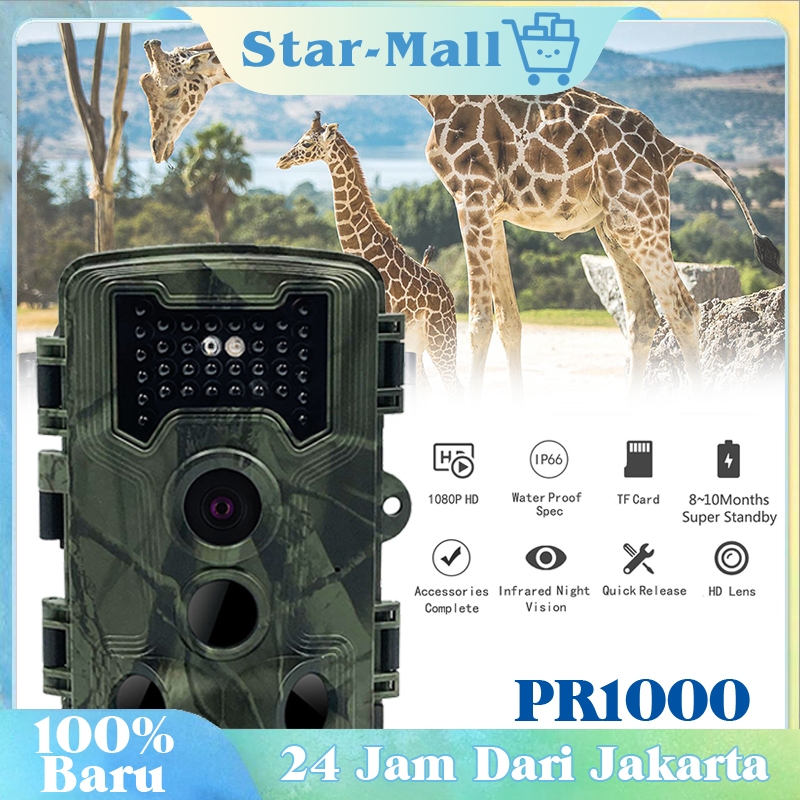 Pr1000 Kamera Berburu Malam Hari / Infrared Kamera / Tahan Air / Lcd Display