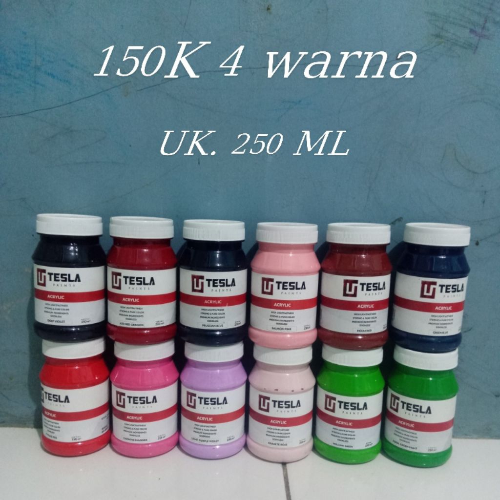 

CAT LUKIS AKRILIK TESLA UK. 250 ML / 4 WARNA