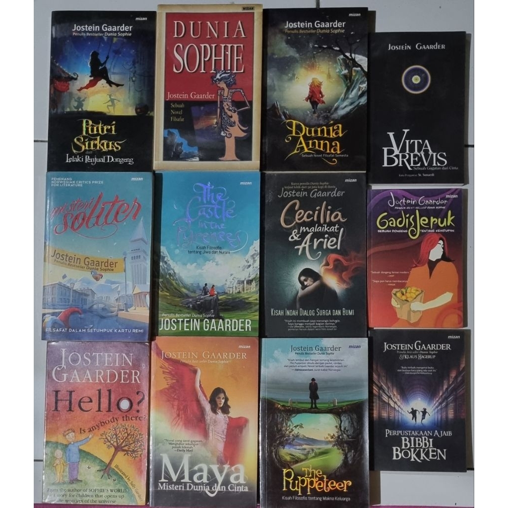 Buku Jostein Gaarder Preloved Original | Dunia Sophie | Misteri Soliter | Putri Sirkus | Hello is An