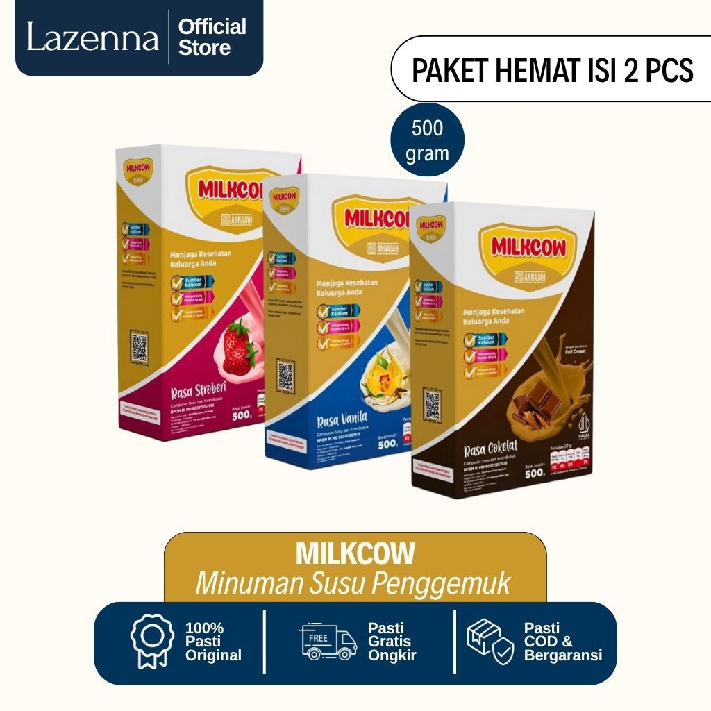 

[PROMO PAKET HEMAT 2 PCS] MILKCOW PENGGEMUK SUSU KELUARGA 500 GRAM