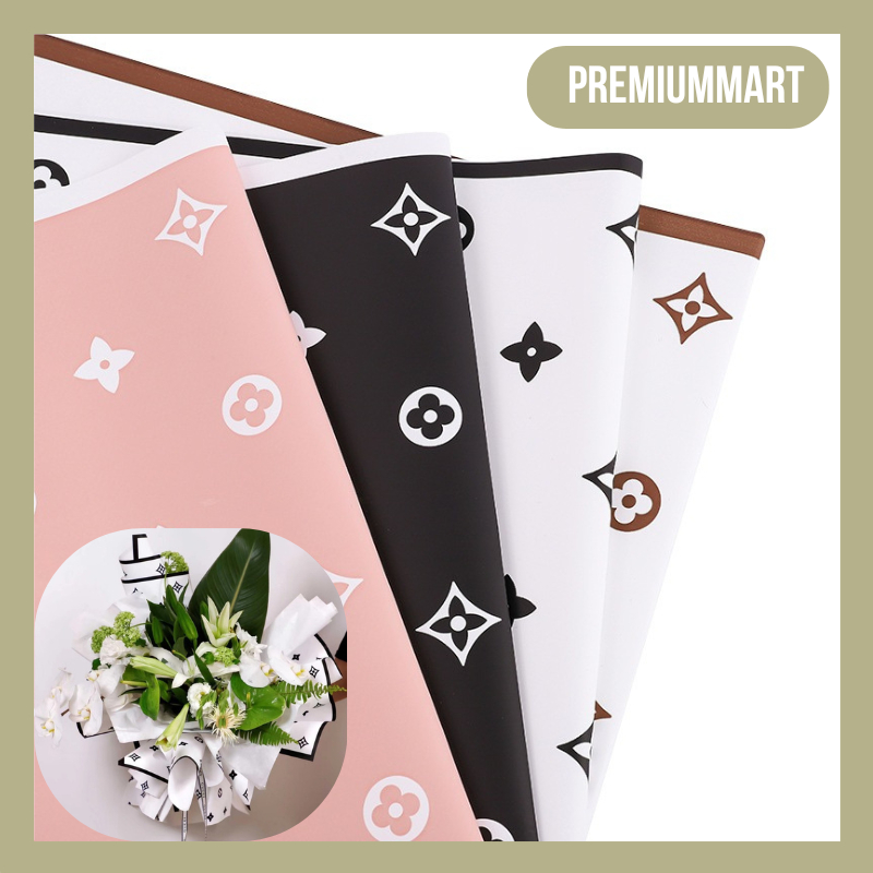 

20 LEMBAR KERTAS BUKET BUNGA MOTIF LV CELLOPHANE FLOWER WRAPPING PAPER/ KERTAS KADO KB053