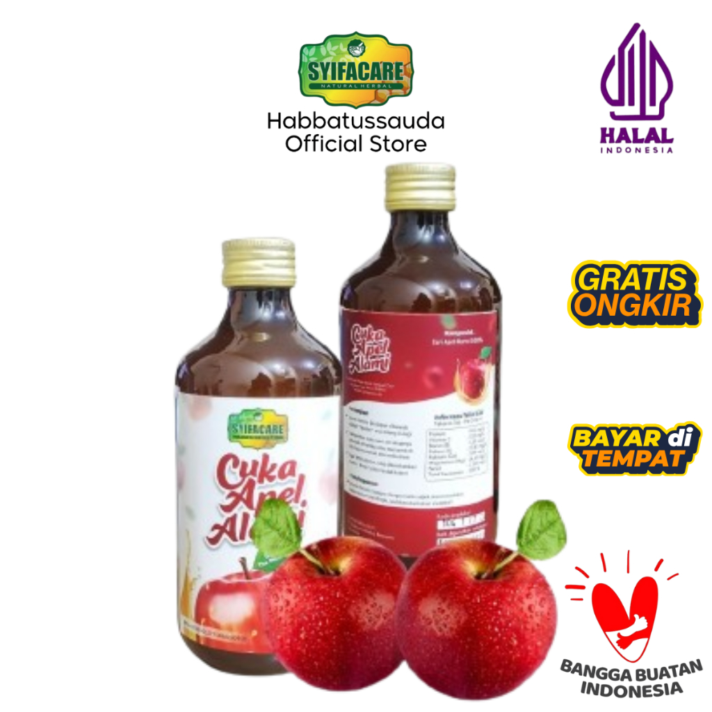 

Cuka Apel SyifaCare 330 ml - Membantu Menurunkan Berat Badan dan Kolestrol Original
