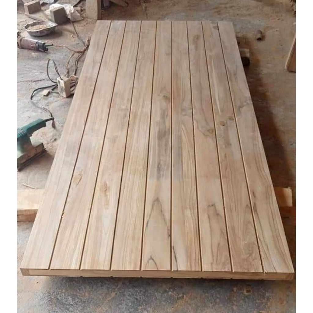 Daun pintu kamar kayu jati tua solid