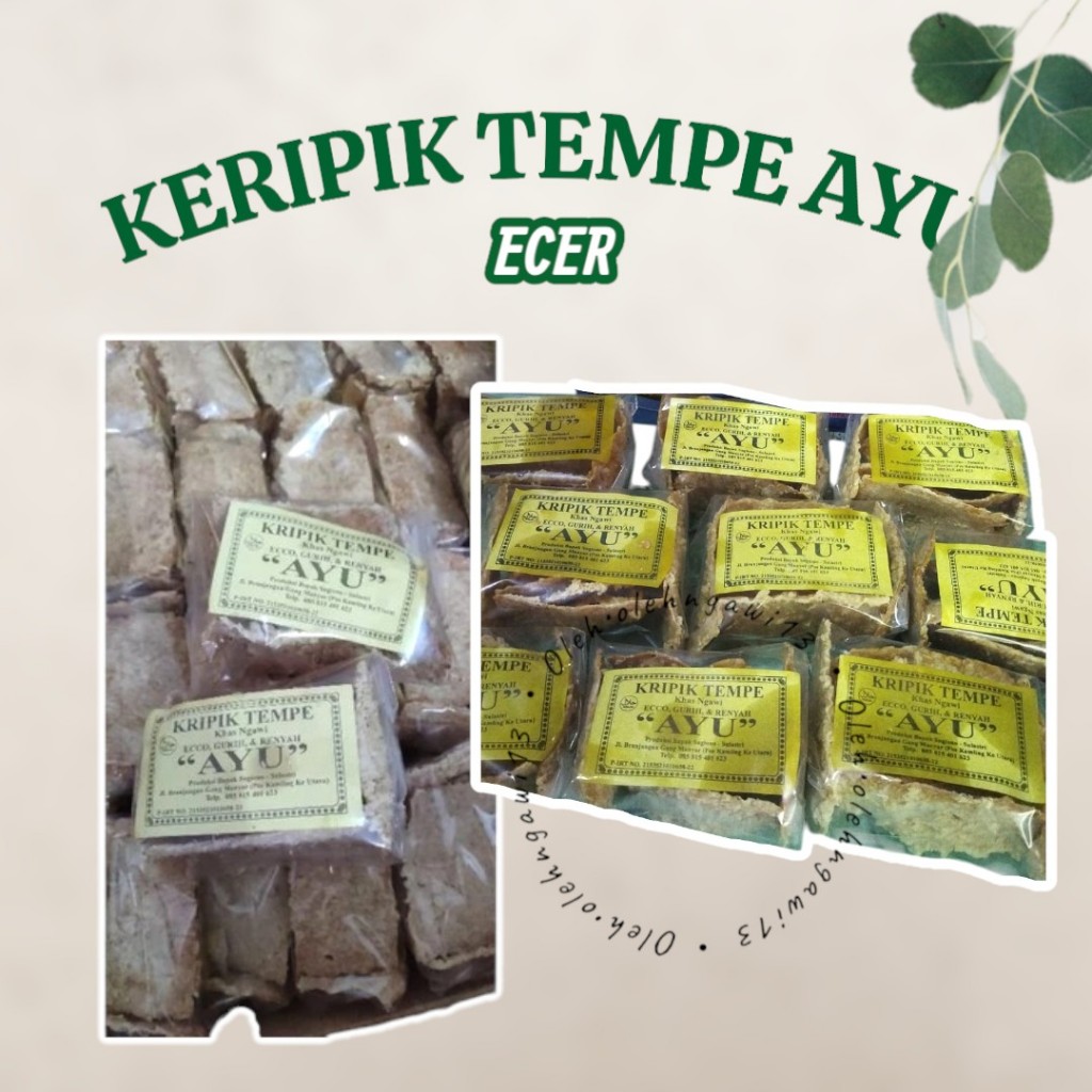 

Keripik tempe Ayu, khas ngawi, keripik khas ngawi, oleh oleh ngawi, keripik ayu