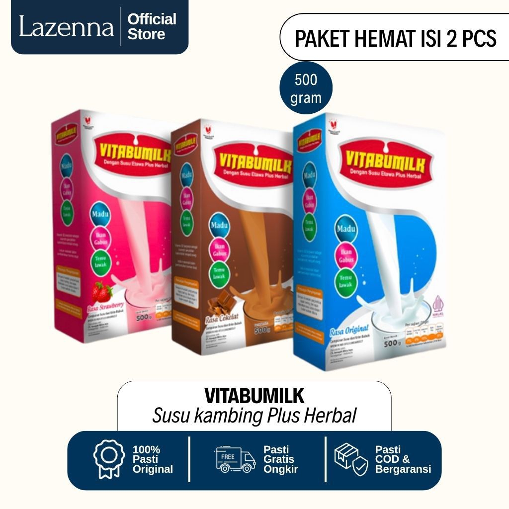 

[PAKET HEMAT ISI 2PCS] Vitabumilk Susu Kambing Plus Penambah Nafsu Makan Susu Kecerdasan otak