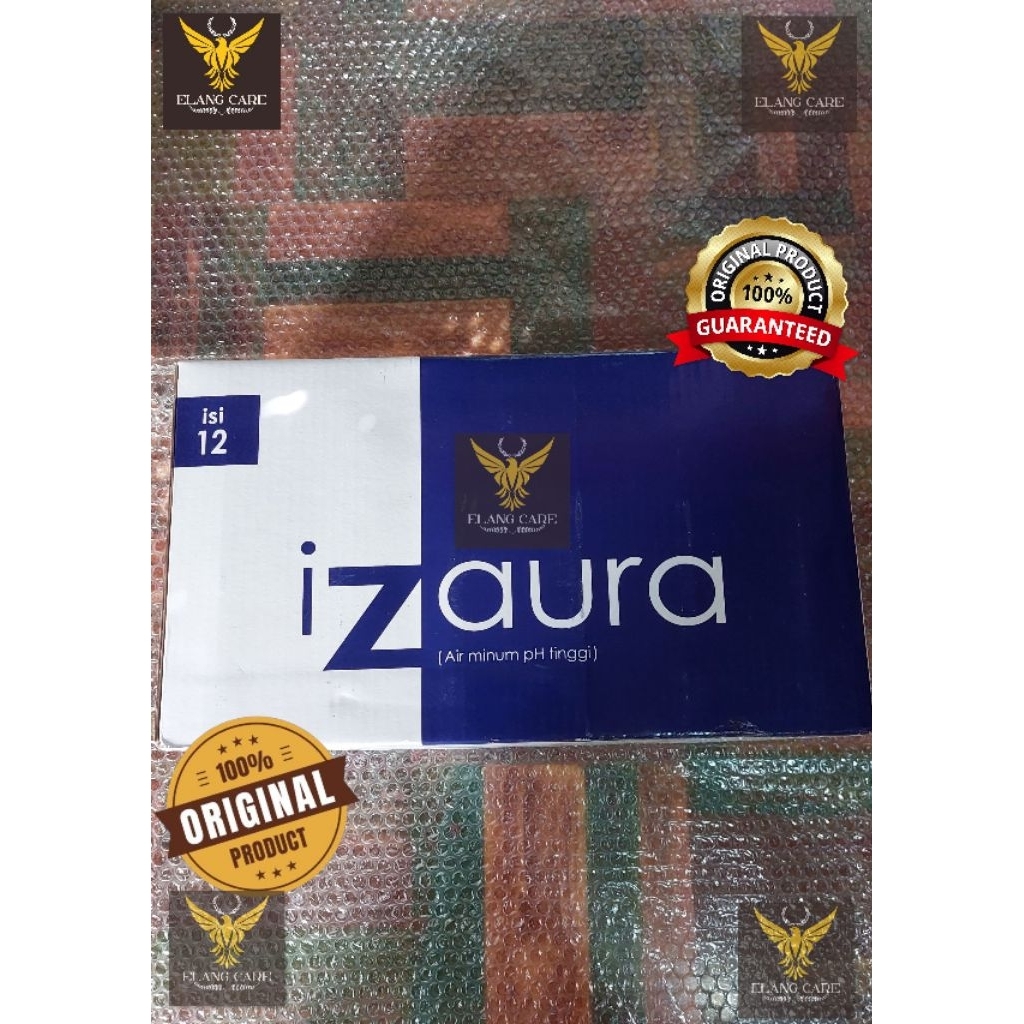 

iZaura Air Minum Kesehatan | Dengan pH Tinggi Alami | Air Alkali Alami | isi 1 Dus 12 Botol