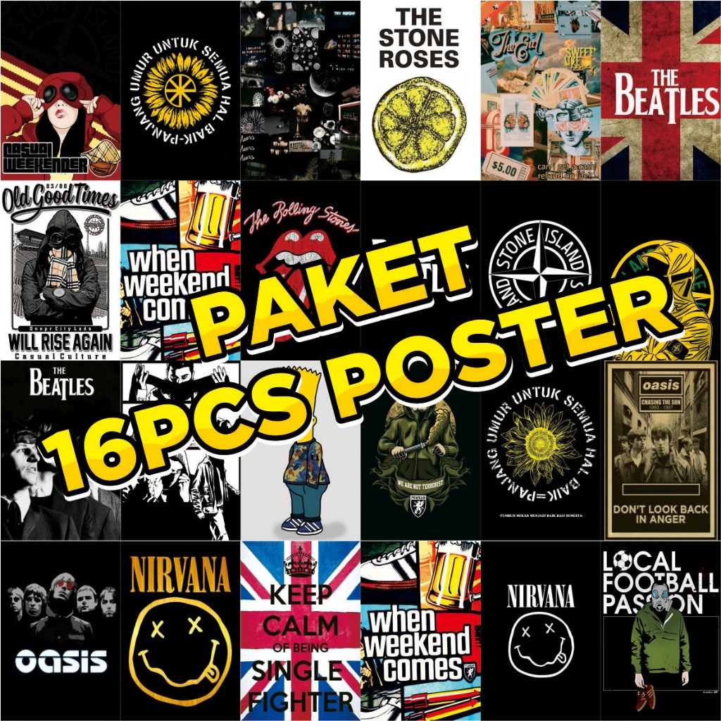 16pcs Poster CASUAL - BRAND - ULTRAS
