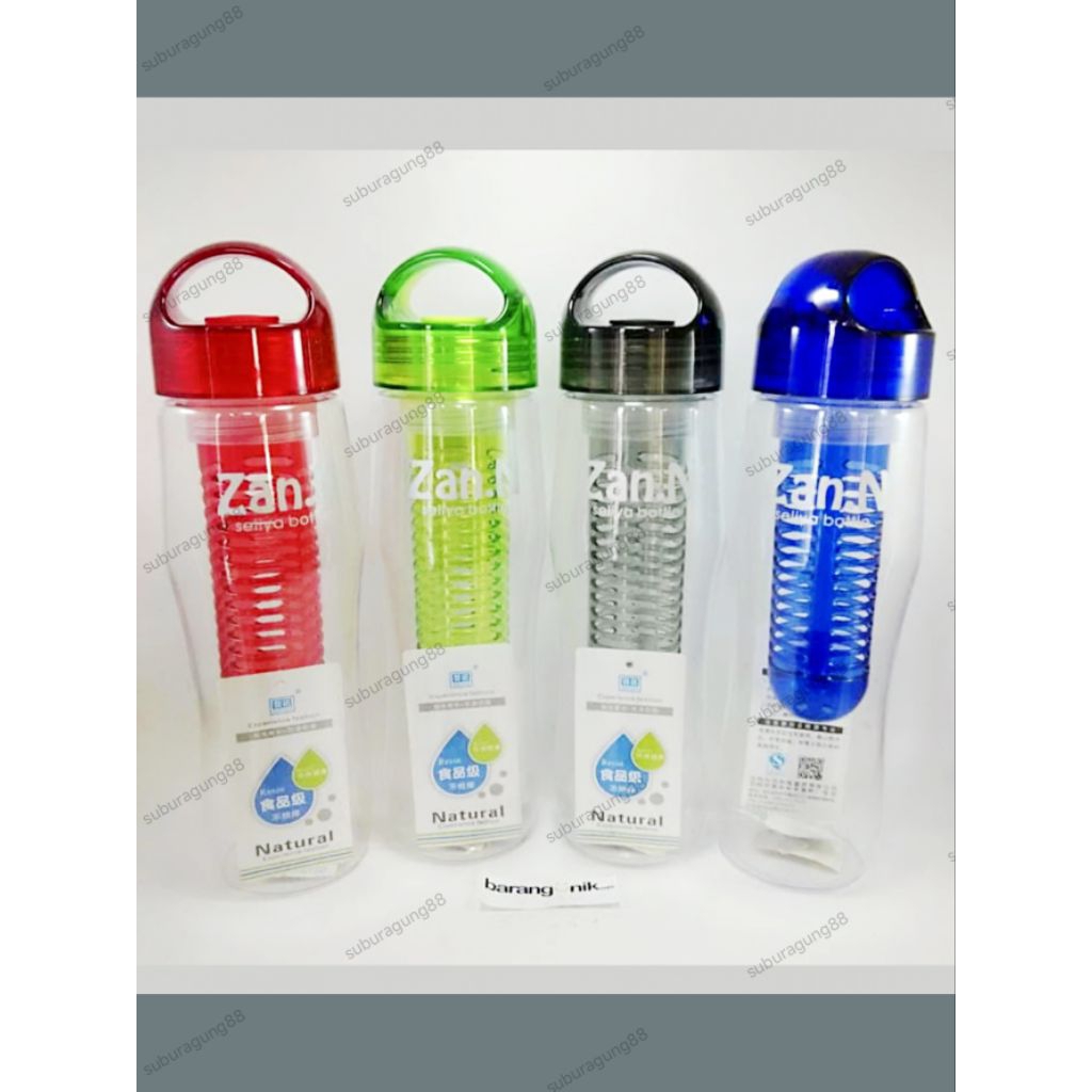 Botol Minum Tritan Water Bottle Fruit Infuser BPA Free Sehat Alami,Botol Minum Infuser Water Sari Bu
