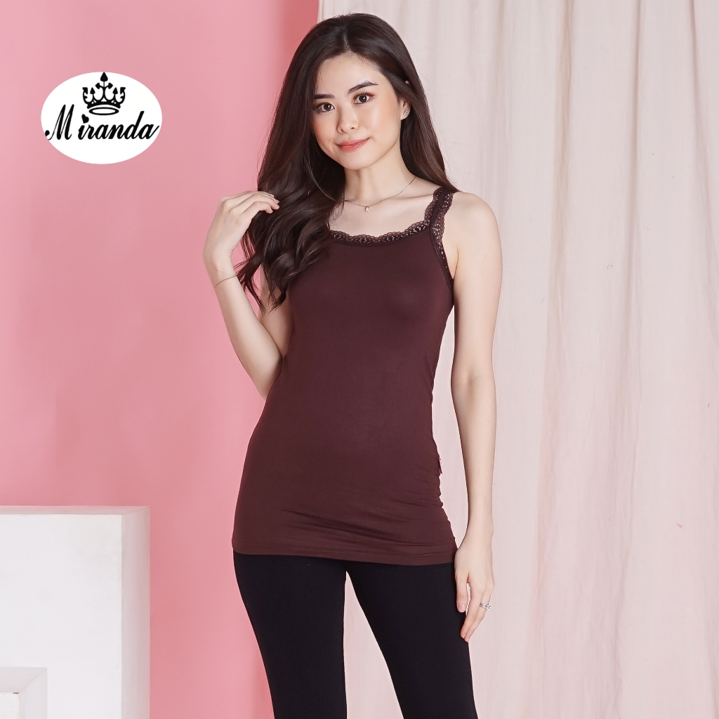 Tanktop Cewek Tali Renda | L XL | Tanktop Wanita Katun Polos Premium Limited Edition Singlet Atasan 