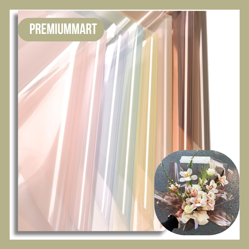 

20 LEMBAR Kertas Buket Bunga Color OPP Transparent Reflection Waterproof Florist Flower Wrapping KB102