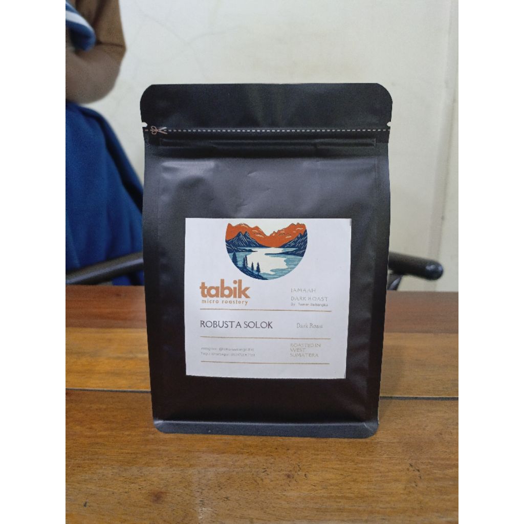 

Kopi espresso robusta solok 250 gram. Dark roast.