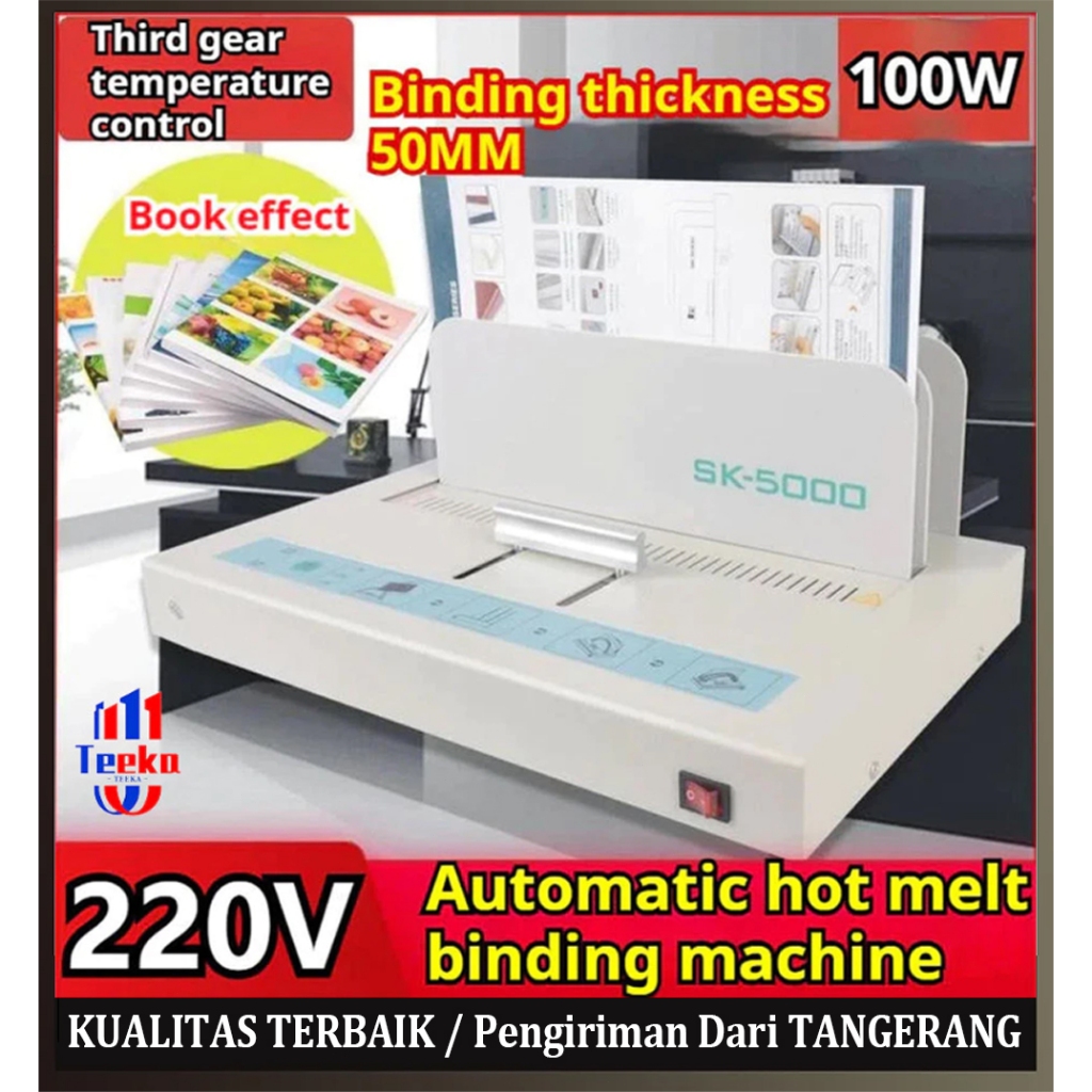 

TEEKA Mesin Binding Jilid Buku A3/A4/A5/A6 - Mesin Jilid Lem Panas Buku Softcover Hardcover Kualitas Premium Penerbit