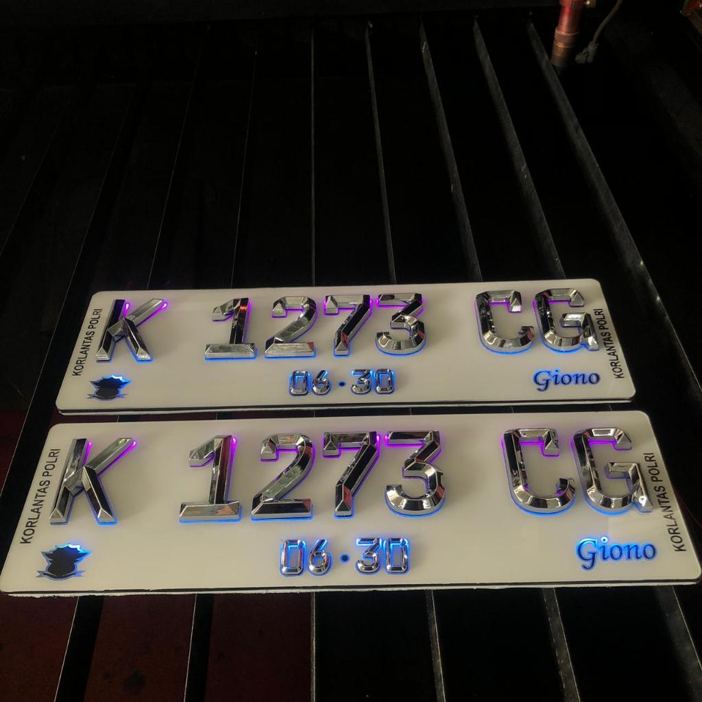 Plat Nomor Mobil Akrilik Timbul Custom / Plat Nomor Akrilik Timbul Sultan