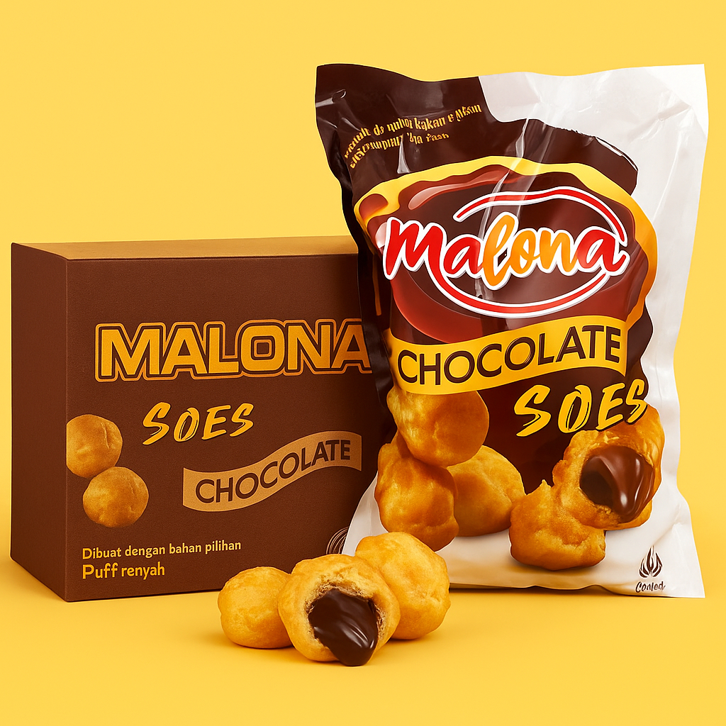 

Kue Soes Malona Coklat 500gr Isi Full Puff Renyah Isi Coklat Lezat Malona Soes