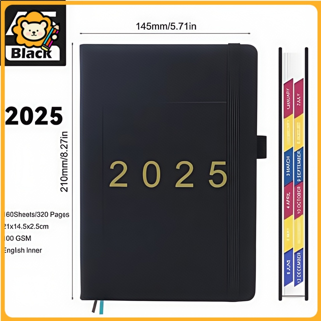 

2025 Planner Agenda Notebook A5 Diary Journal Notebook School Stationary Office Accessories Supplies