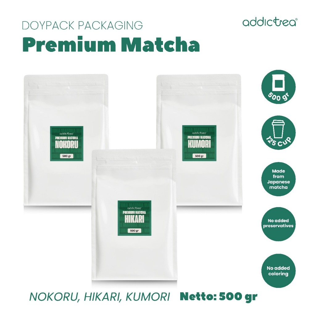 

Addictea Premium Matcha Powder Kemasan Bulk 500gr