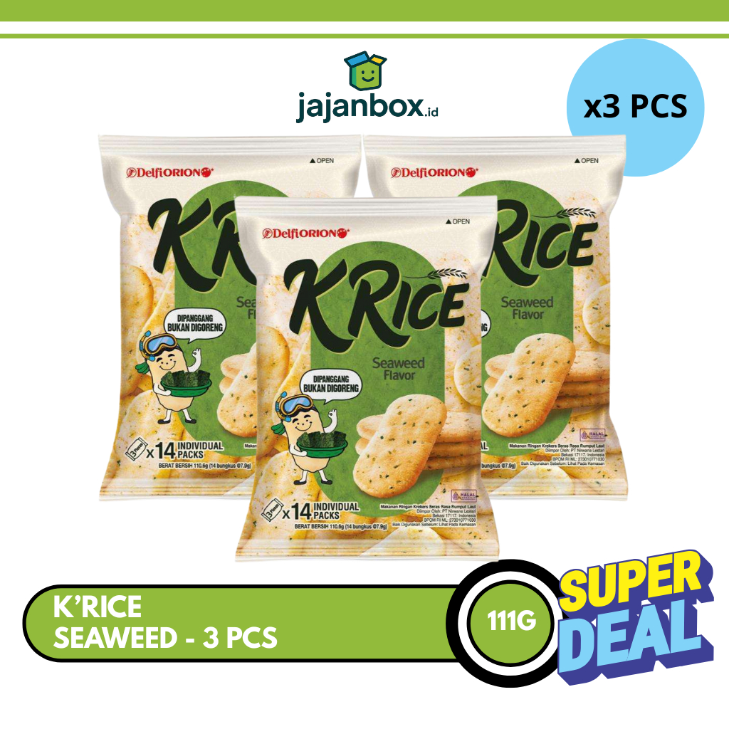 

Delfi Orion K'rice Seaweed Flavor Crackers 111gr Buy 2 Get 1
