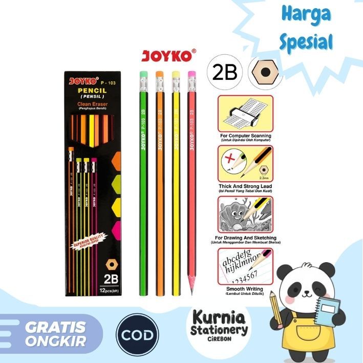 

Joyko Pensil 2B P-103 1 Box isi 12 PCS