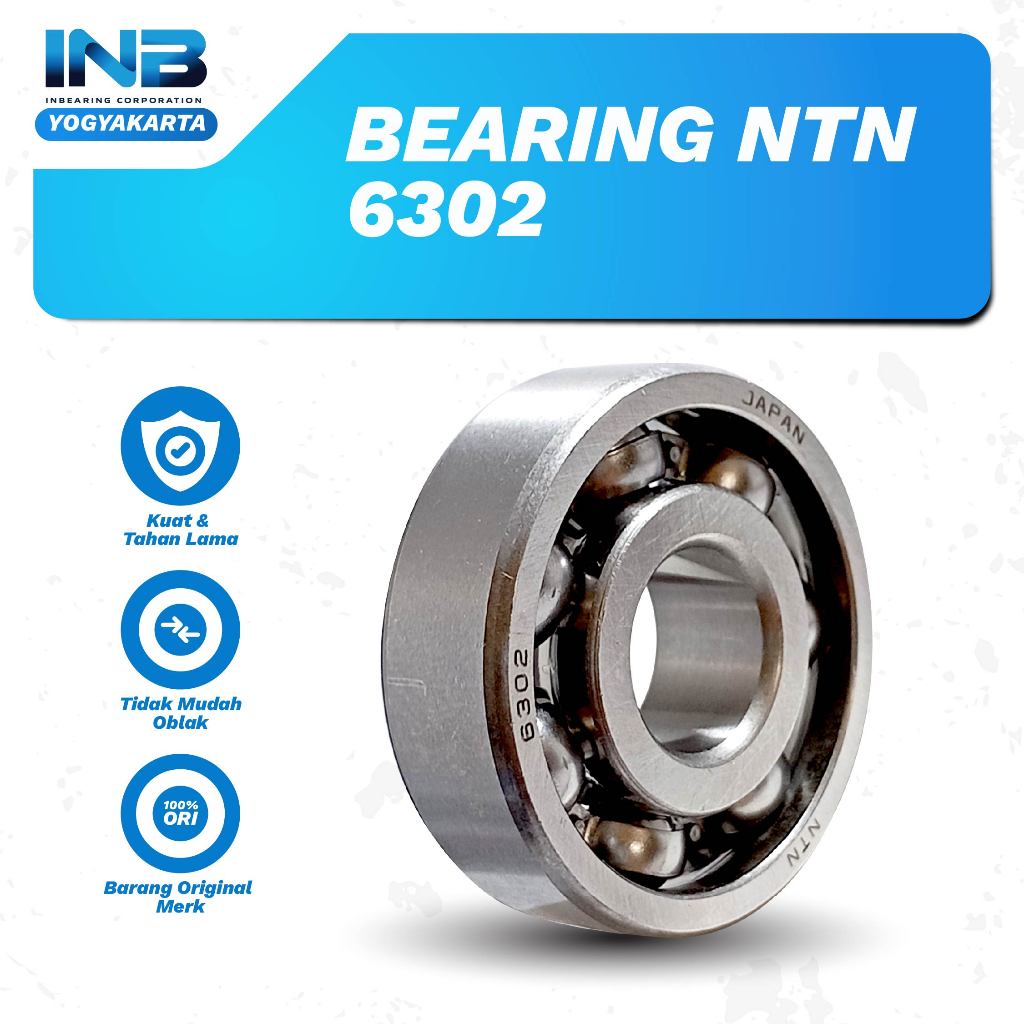 Laker Bearing 6302 NTN Bearing Gearbox Beat Karbu Gardan Beat As Roda Vario Karbu Original NTN INB J