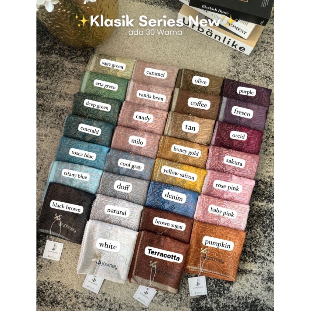 PROMO HIJAB SEGI EMPAT WANITA REGULER KLASIK Series 45 warna by journey Ori