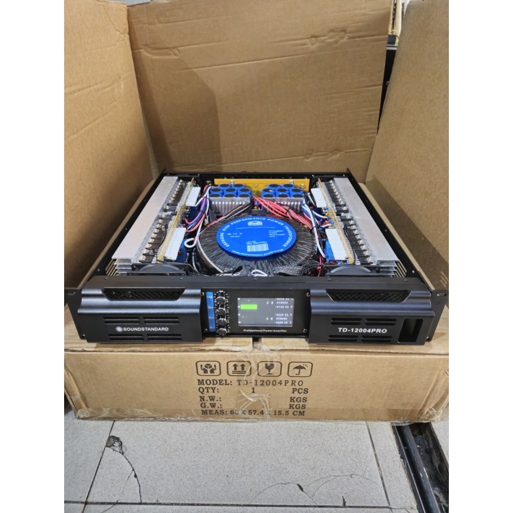 POWER AMPLIFIER SOUNDSTANDARD TD12004 PRO 4CH TD 12004 SOUNDSRANDAR ADA LAYAR LCD