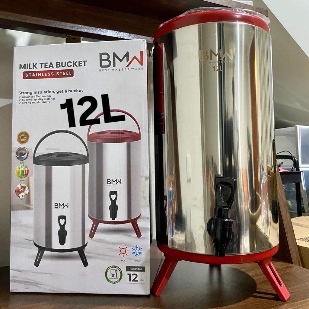 BMW MILK TEA BUCKET STAINLESS STEEL 12L